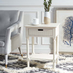 Safavieh Landers 1 Drawer Accent Table , ACC5708 - Distressed White