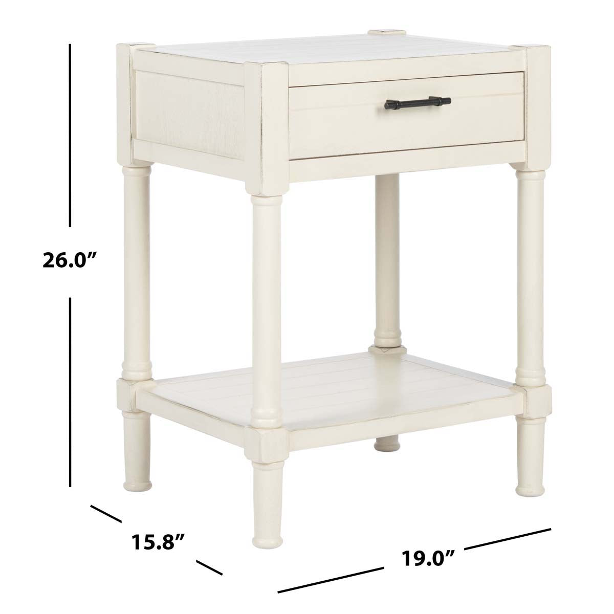 Safavieh Filbert 1Drw Accent Table, ACC5711 - Distressed White