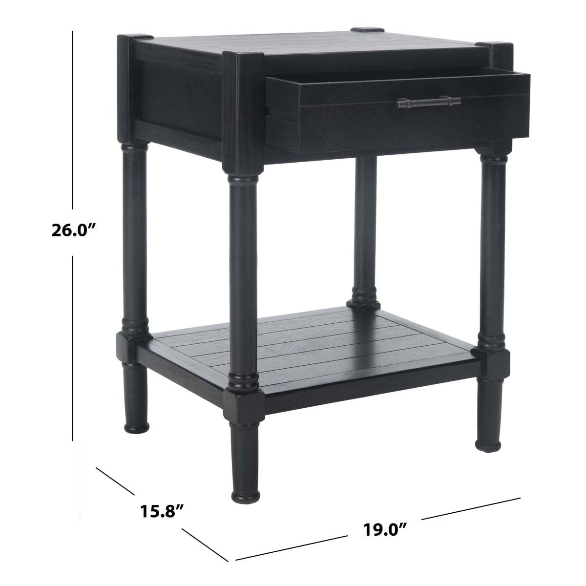 Safavieh Filbert 1Drw Accent Table, ACC5711 - Black