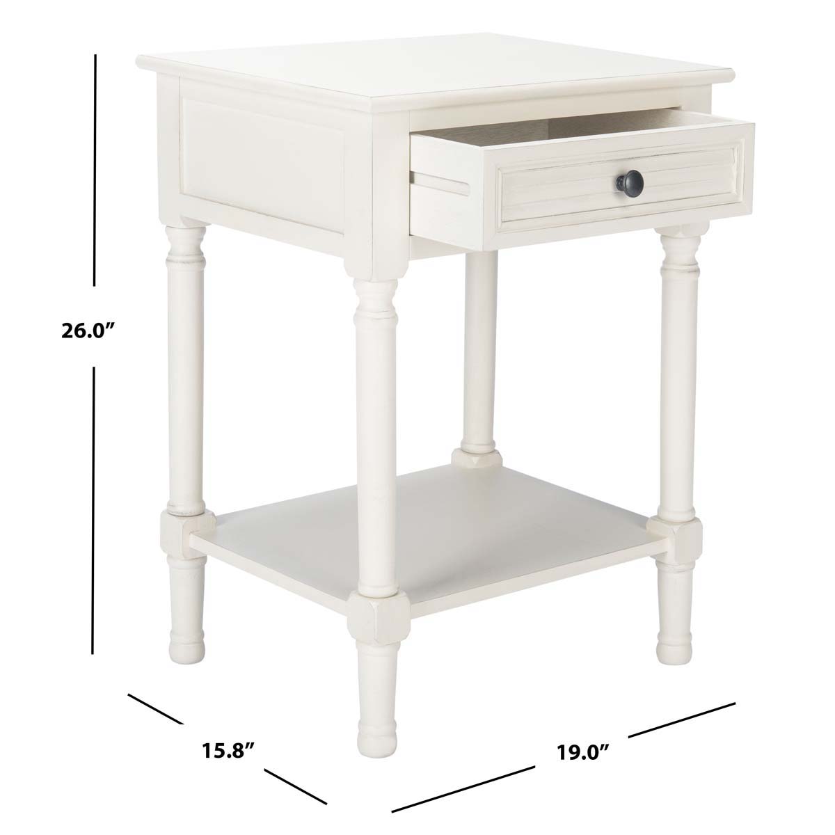 Safavieh Tate 1Drw Accent Table, ACC5714 - Distressed White