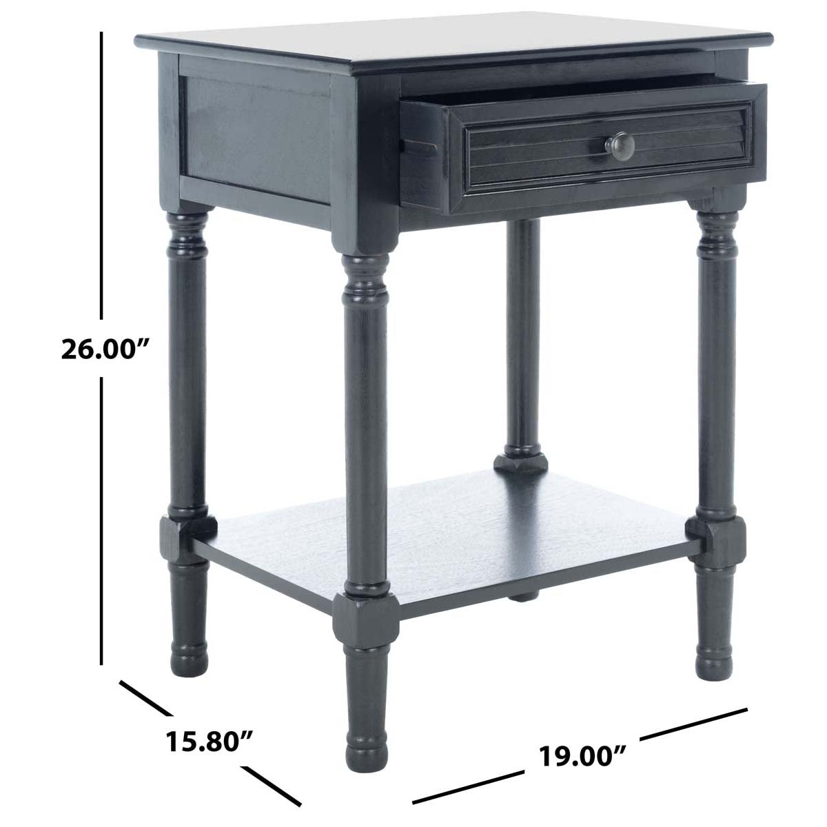 Safavieh Tate 1Drw Accent Table , ACC5714 - Black