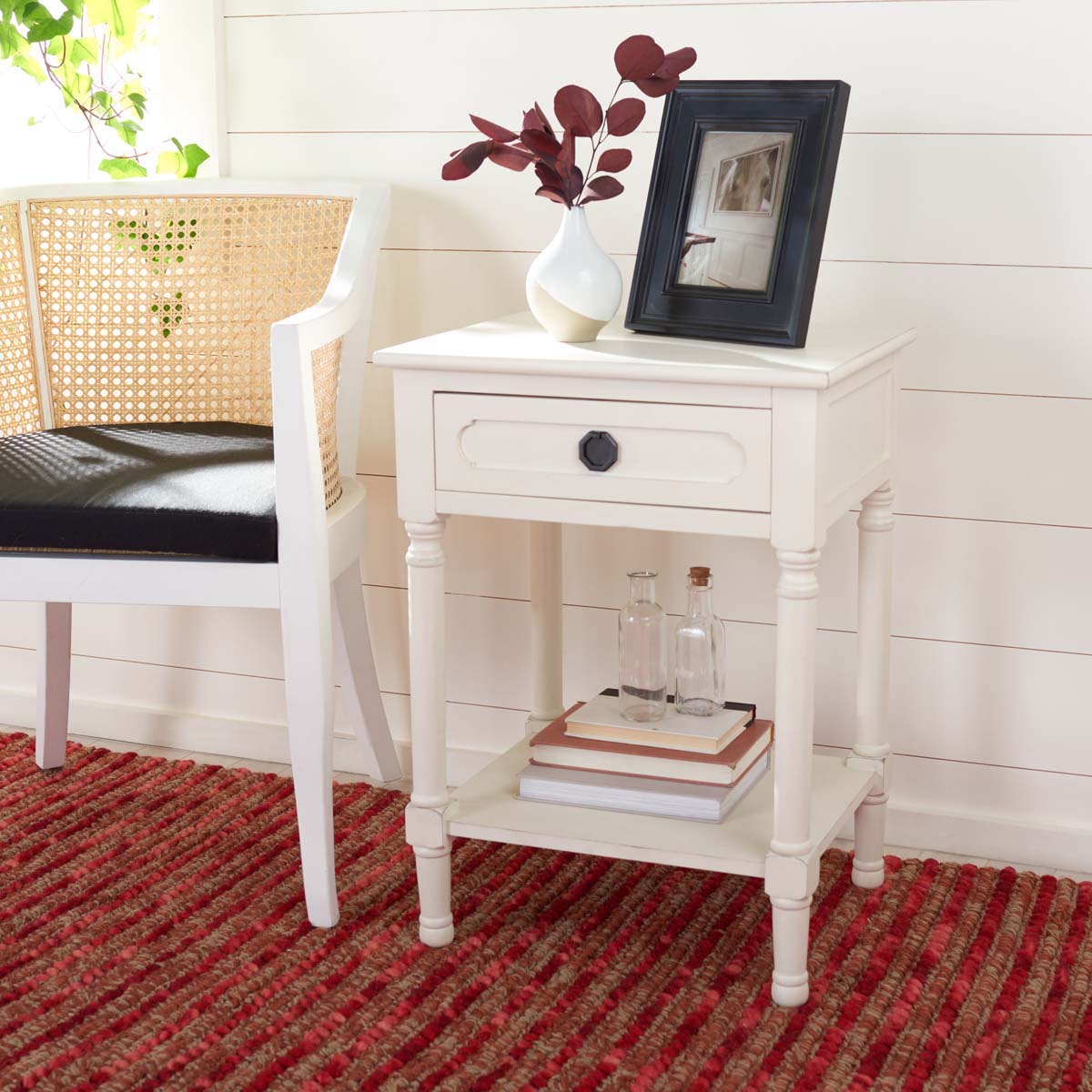 Safavieh Allura 1Drw Accent Table, ACC5718 - Distressed White