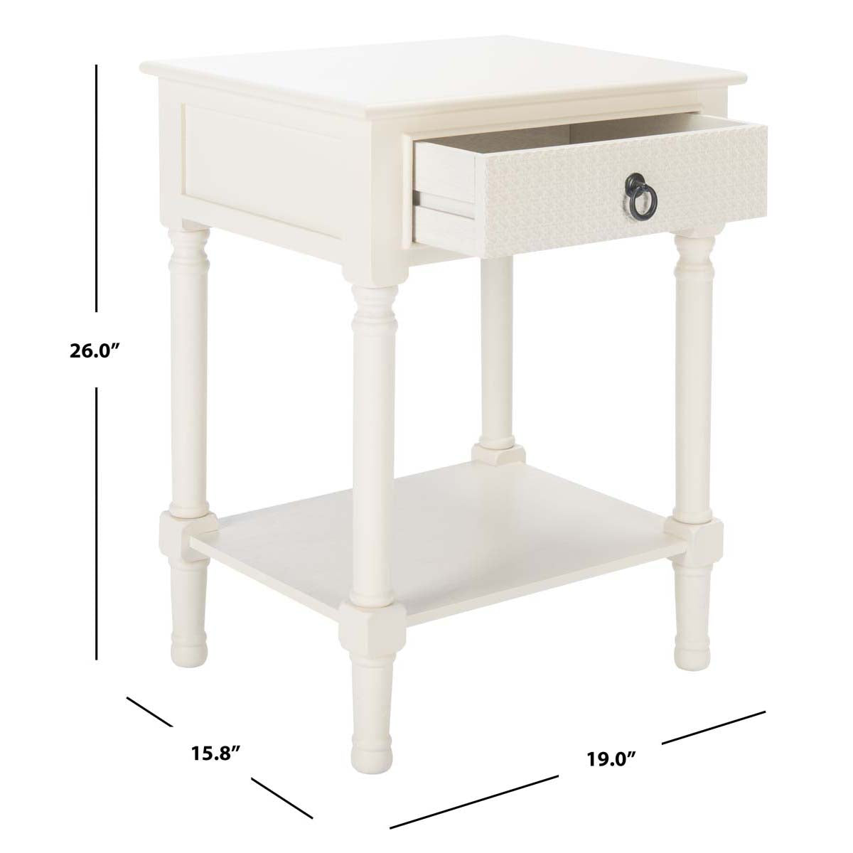 Safavieh Haines 1Drw Accent Table , ACC5720 - White