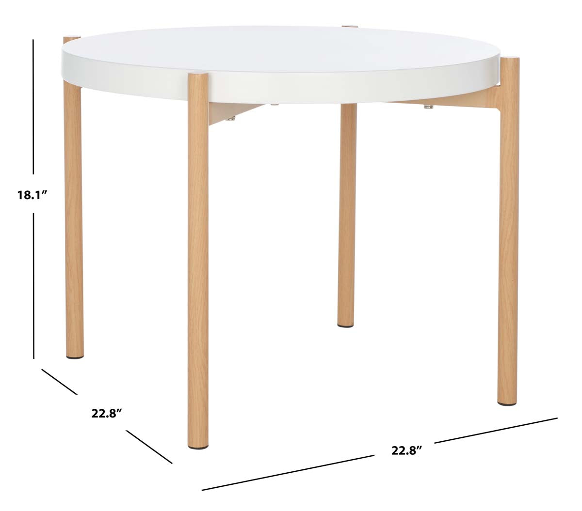 Safavieh Solara Accent Table , ACC5801 - White / Gold