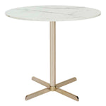 Safavieh Winnie Round Side Table , ACC6200 - White Marble Veneer/Brass Leg