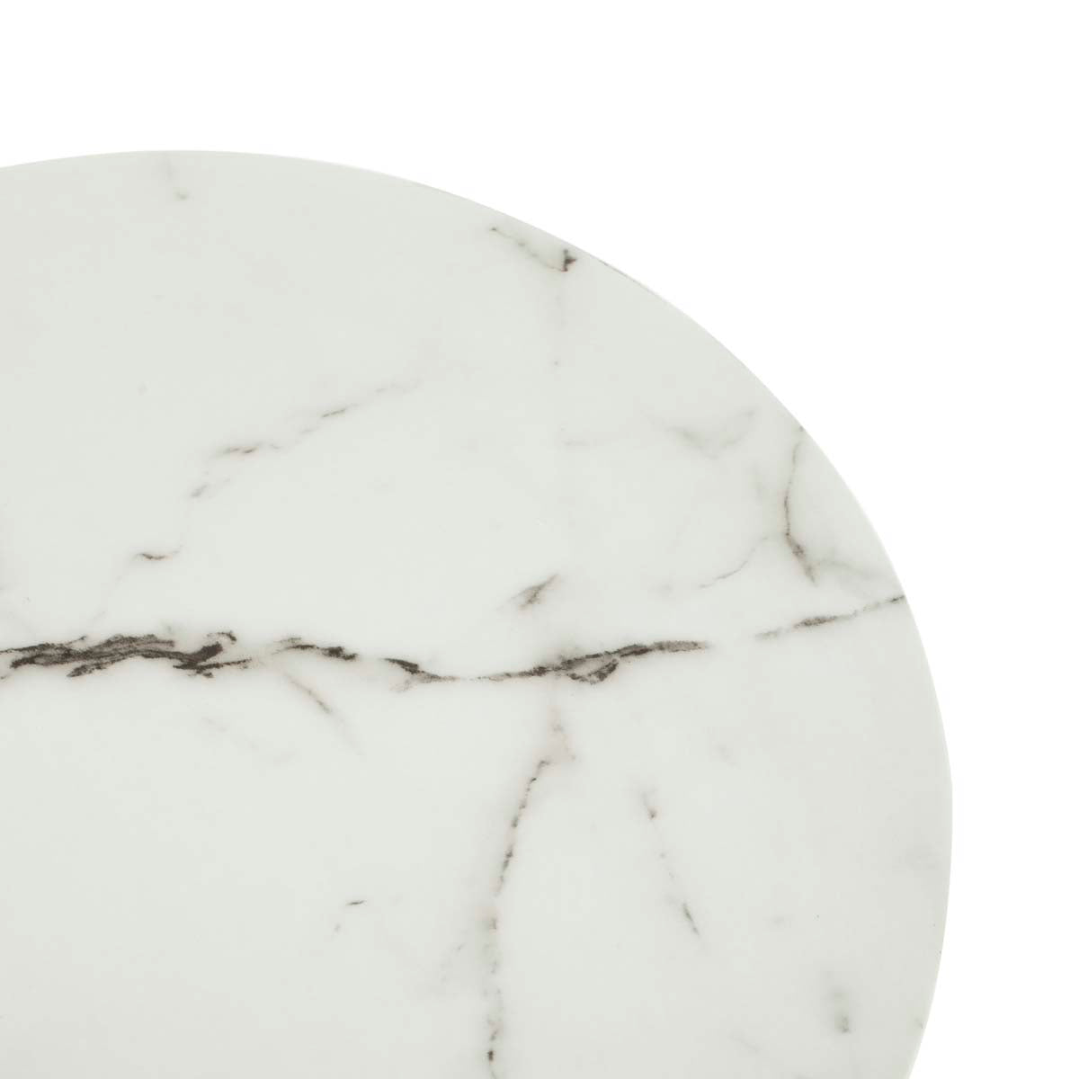 Safavieh Winnie Round Side Table , ACC6200 - White Marble Veneer/Brass Leg