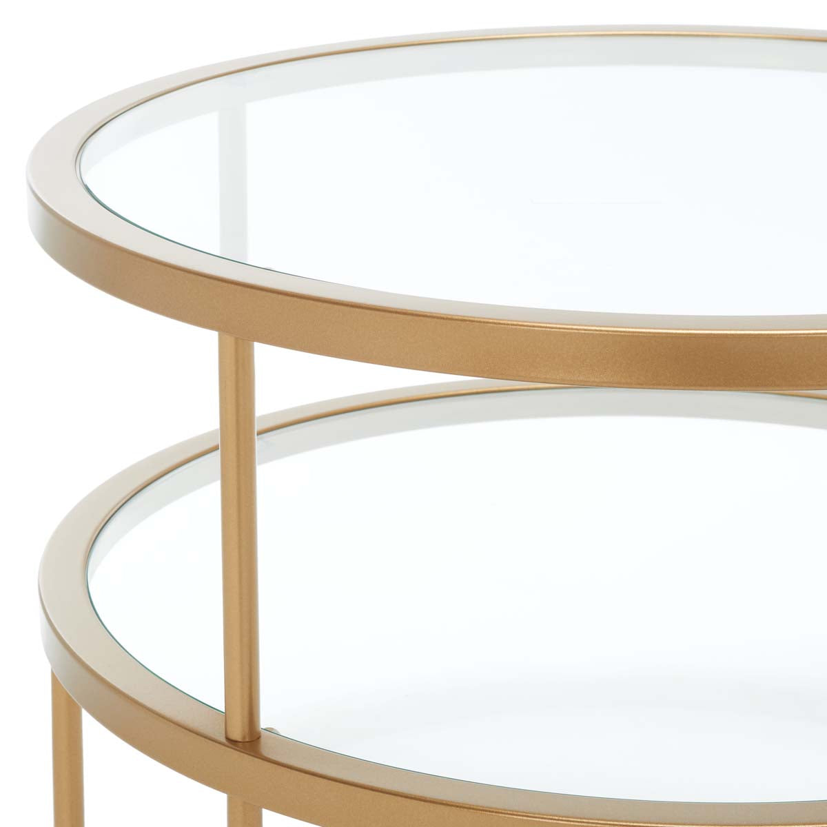 Safavieh Layta 3 Shelf Accent Table , ACC6402 - Gold/Glass