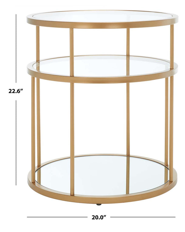 Safavieh Layta 3 Shelf Accent Table , ACC6402 - Gold/Glass