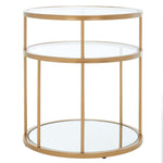 Safavieh Layta 3 Shelf Accent Table , ACC6402 - Gold/Glass