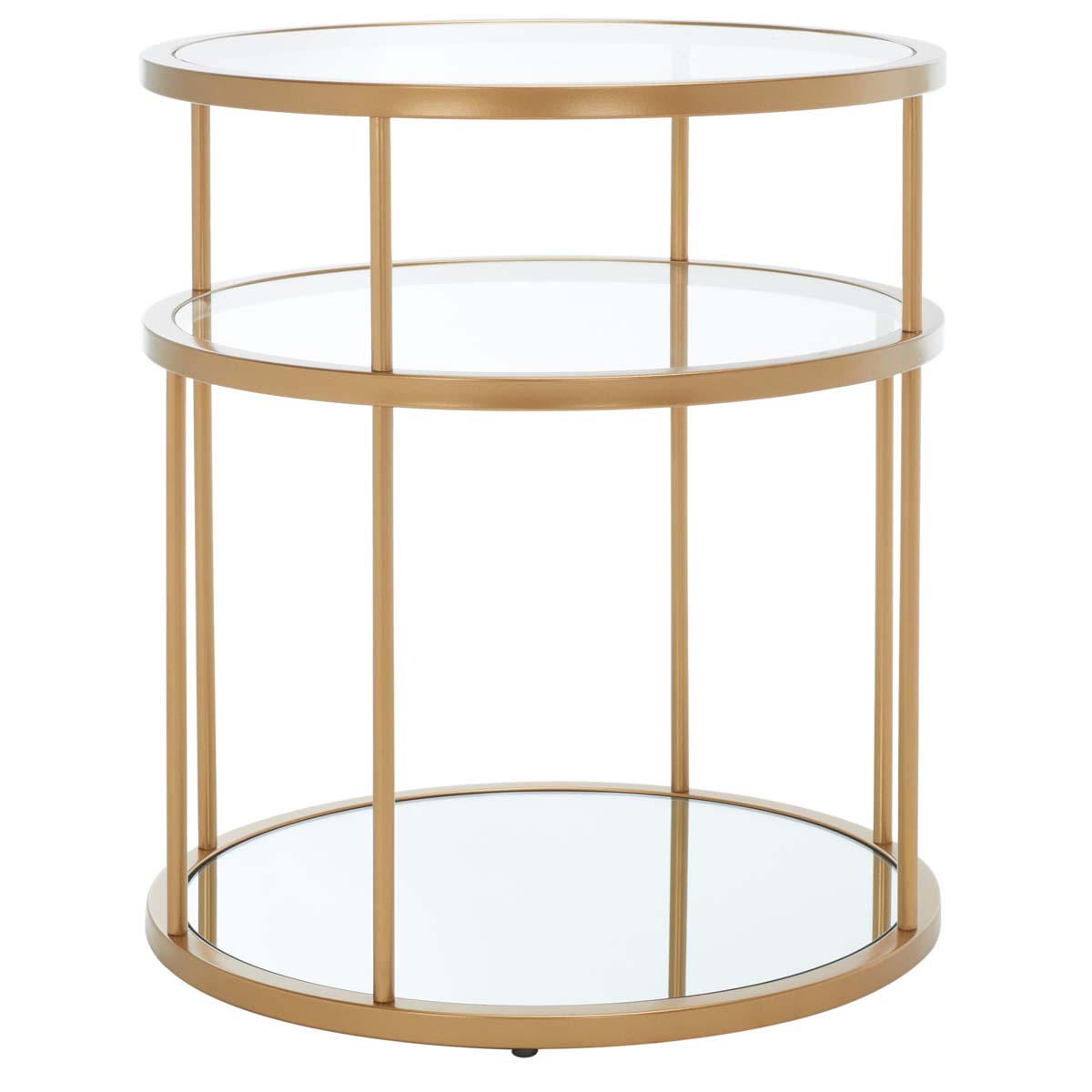 Safavieh Layta 3 Shelf Accent Table , ACC6402 - Gold/Glass