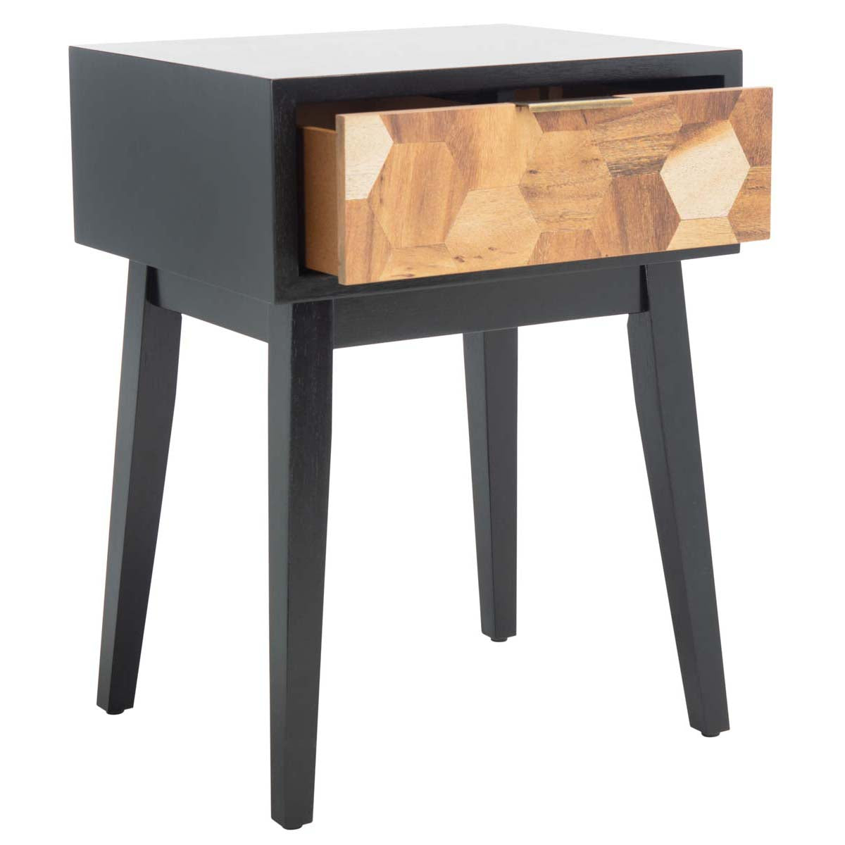 Safavieh Nilo 1 Drawer Accent Table , ACC6600 - Black / Natural