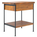 Safavieh Eris 1 Drawer 1 Shelf Accent Table , ACC6604 - Brown / Black