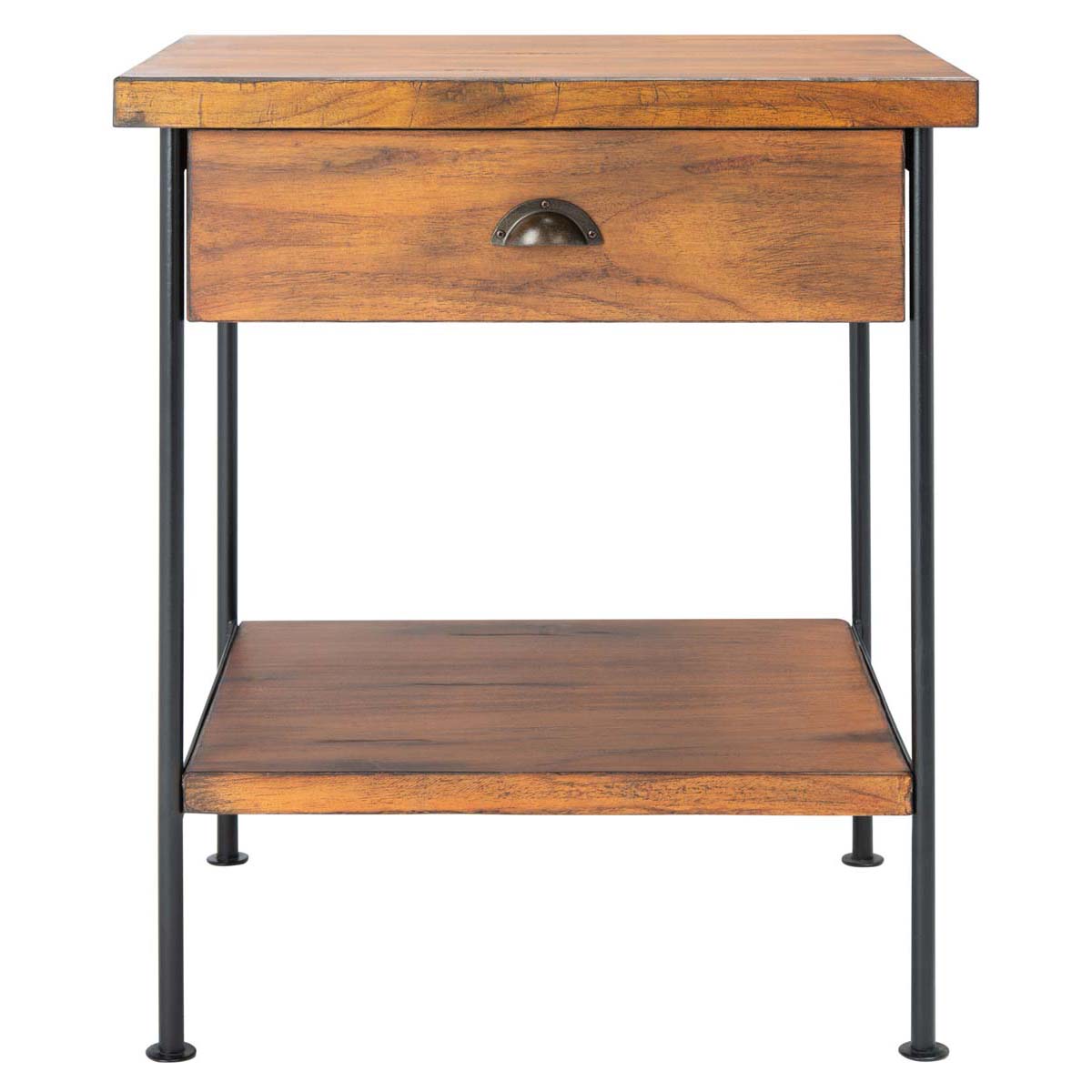 Safavieh Eris 1 Drawer 1 Shelf Accent Table , ACC6604 - Brown / Black