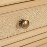 Safavieh Ahab 2 Drawer 1 Shelf Accent Table , ACC6606 - Light Blonde / Gold