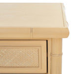 Safavieh Ahab 2 Drawer 1 Shelf Accent Table , ACC6606 - Light Blonde / Gold