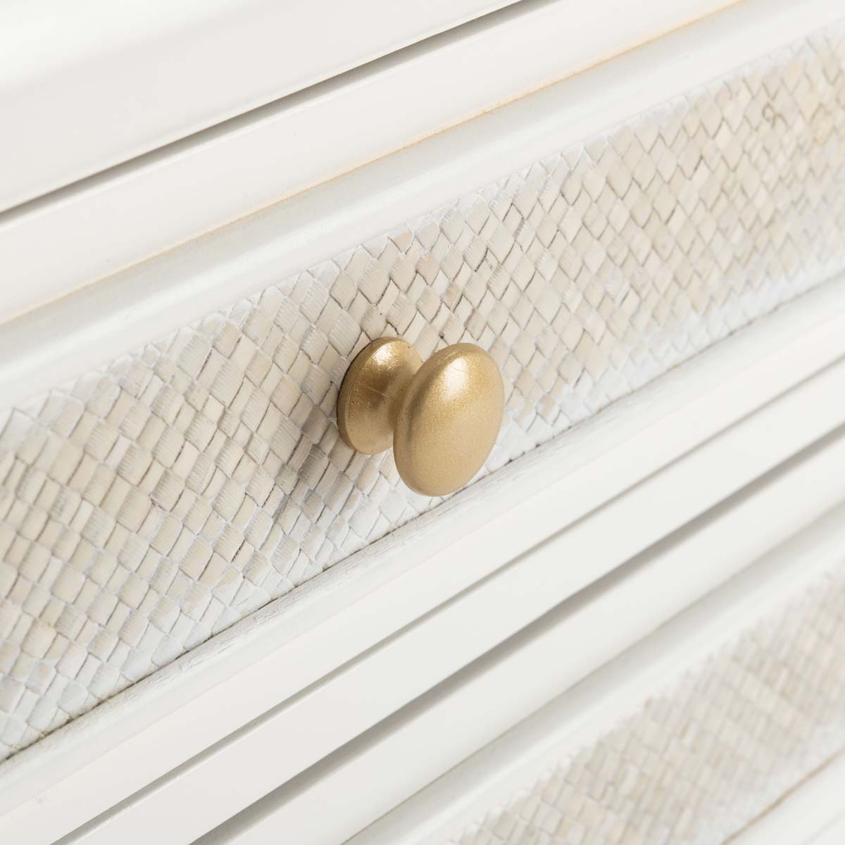 Safavieh Ahab 2 Drawer 1 Shelf Accent Table , ACC6606 - White / Gold