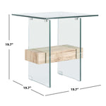 Safavieh Kayley Accent Table , ACC7001 - Glass/Natural Shelf
