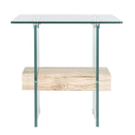 Safavieh Kayley Accent Table , ACC7001 - Glass/Natural Shelf