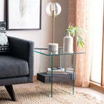 Safavieh Kayley Accent Table , ACC7001 - Glass/Black Oak Shelf