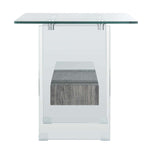 Safavieh Kayley Accent Table , ACC7001 - Glass/Black Oak Shelf