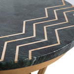 Safavieh Coletta Round Marble Accent Table , ACC7201 - Dark Green Marble/Brass