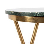 Safavieh Coletta Round Marble Accent Table , ACC7201 - Dark Green Marble/Brass