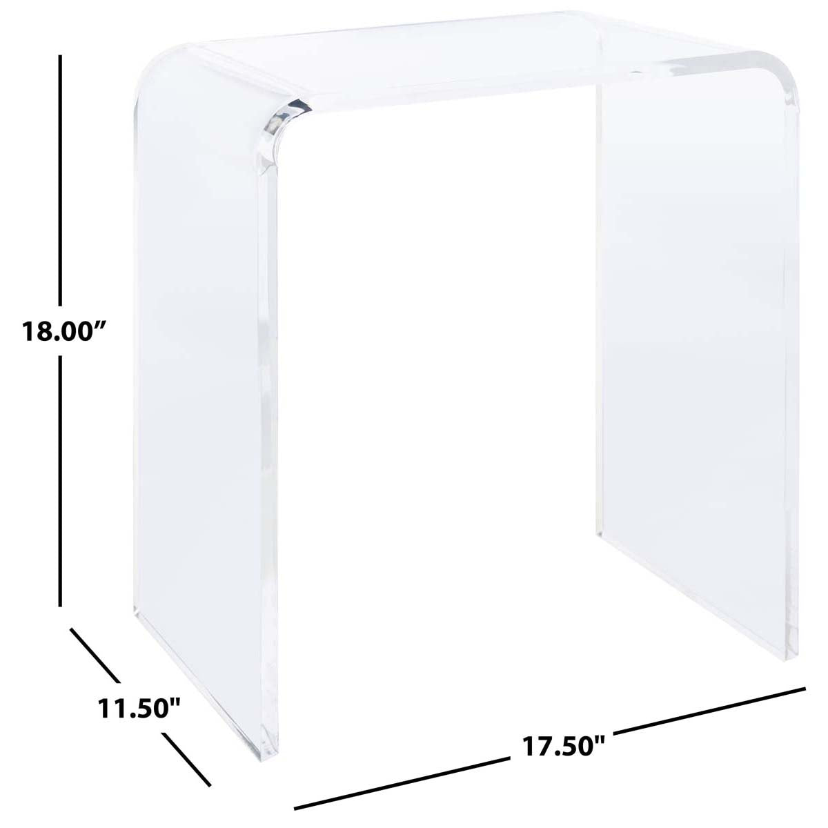 Safavieh Pryor Acrylic Side Table  , ACC8000 - Clear