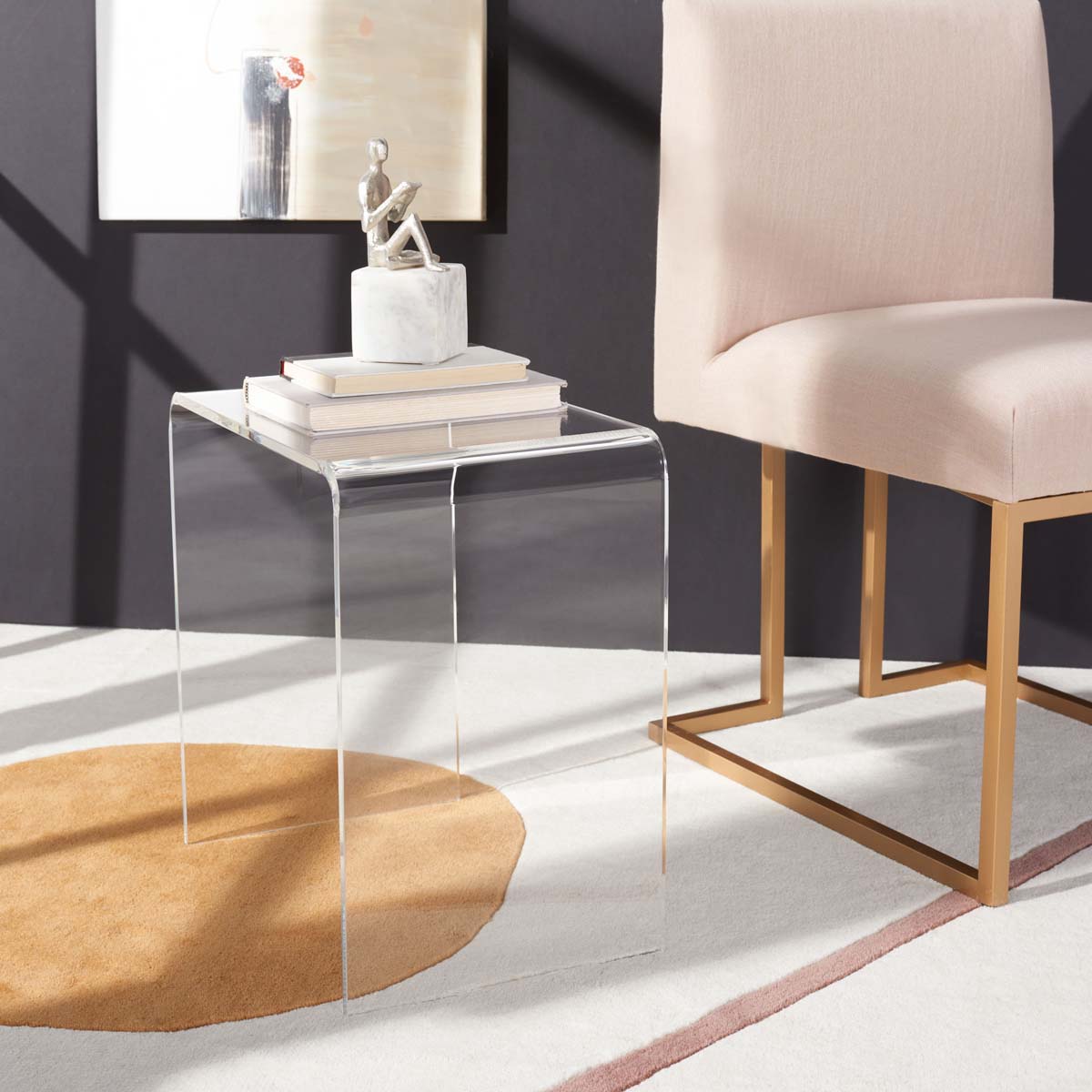 Safavieh Pryor Acrylic Side Table  , ACC8000 - Clear
