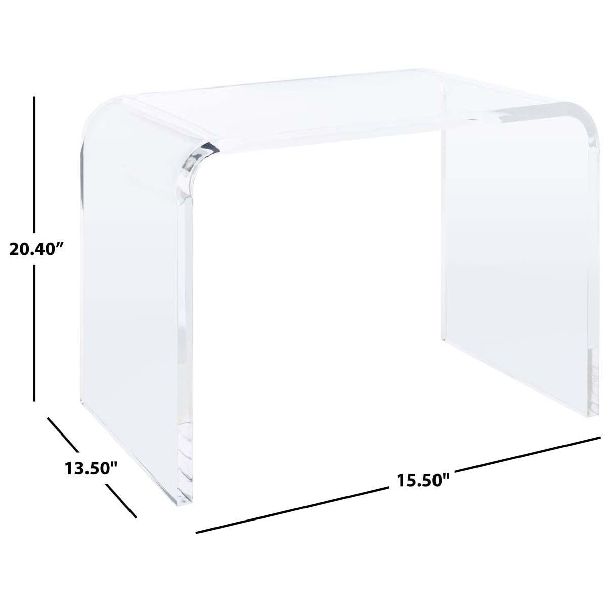 Safavieh Upton Acrylic Side Table  , ACC8001 - Clear