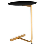 Safavieh Haylee Round Side Table , ACC8002 - Black / Gold