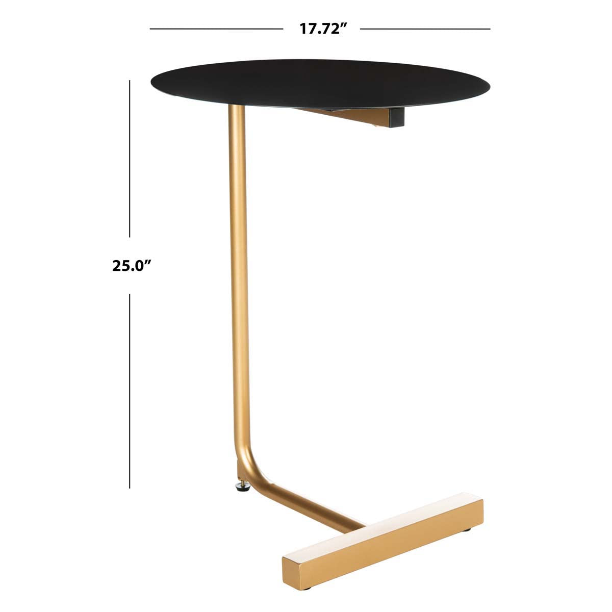 Safavieh Haylee Round Side Table , ACC8002 - Black / Gold