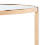 Safavieh Kolby Round Glass Side Table , ACC8004 - Polished Gold