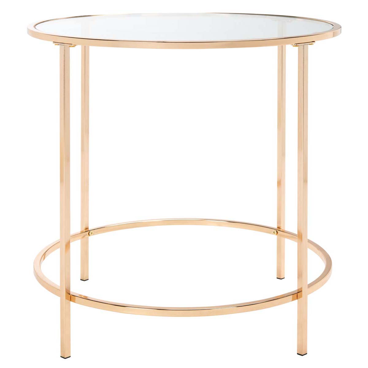 Safavieh Kolby Round Glass Side Table , ACC8004 - Polished Gold