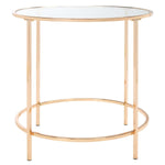 Safavieh Kolby Round Glass Side Table , ACC8004 - Polished Gold