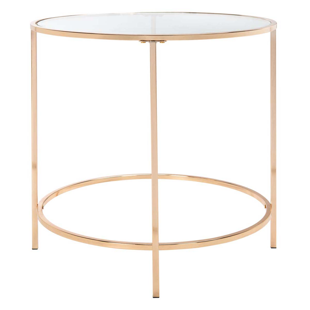 Safavieh Kolby Round Glass Side Table , ACC8004 - Polished Gold