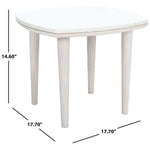 Safavieh Lara Marble Side Table , ACC9000 - White Washed / White