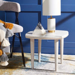Safavieh Lara Marble Side Table , ACC9000 - White Washed / White
