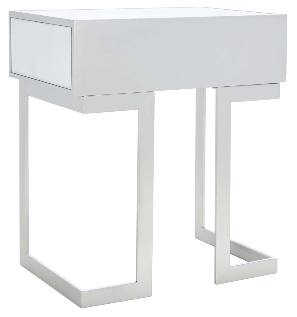 Safavieh Lilo 1 Drawer Mirrored Accent Table , ACC9700 - Silver / Mirror