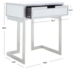Safavieh Lilo 1 Drawer Mirrored Accent Table , ACC9700 - Silver / Mirror