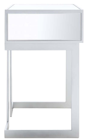 Safavieh Lilo 1 Drawer Mirrored Accent Table , ACC9700 - Silver / Mirror