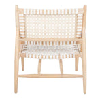 Safavieh Soleil Leather Woven Accent Chair , ACH1001 - White Leather/Natural