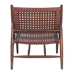 Safavieh Soleil Leather Woven Accent Chair , ACH1001 - Cognac Leather/Brown