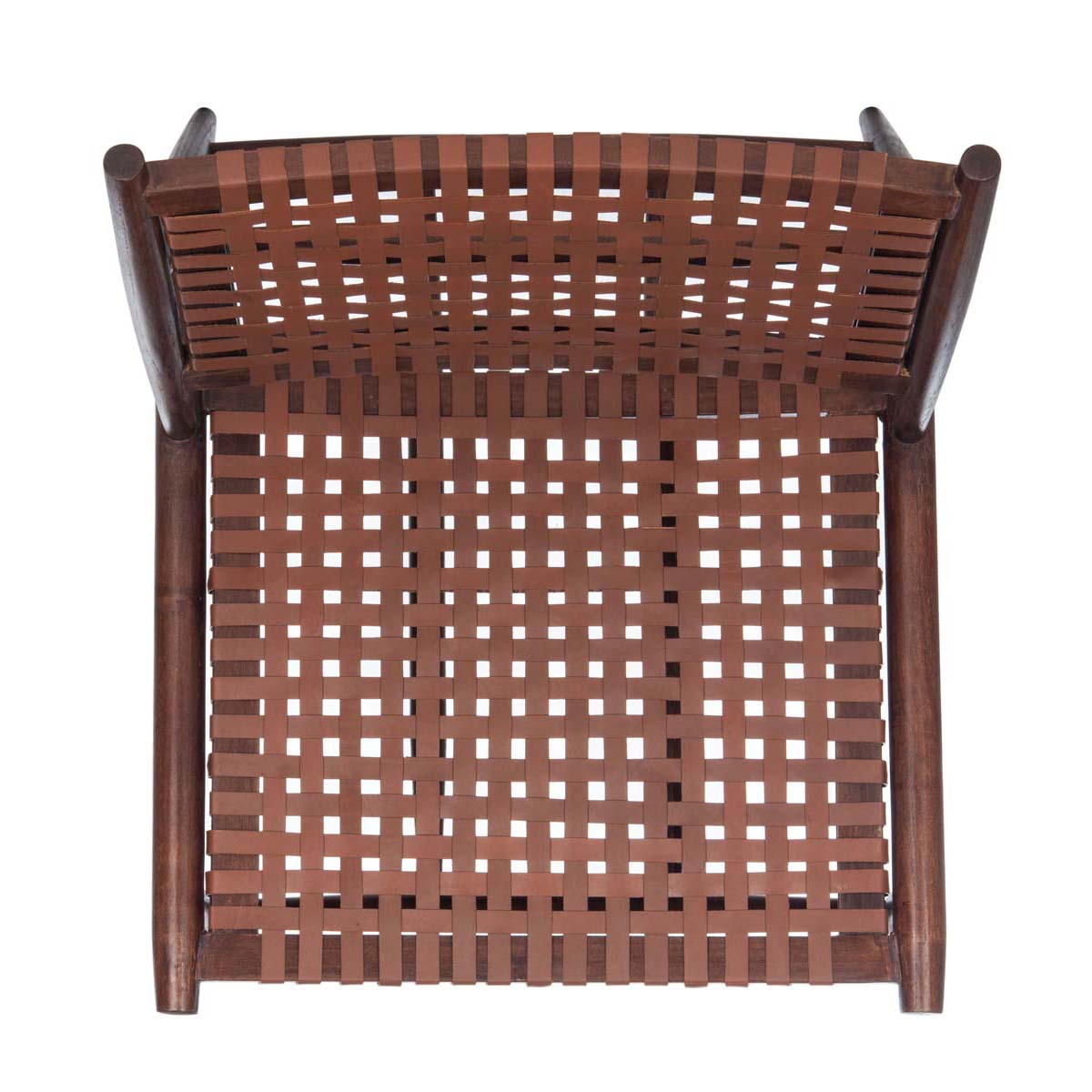 Safavieh Soleil Leather Woven Accent Chair , ACH1001 - Cognac Leather/Brown