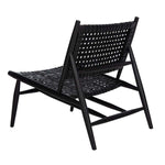 Safavieh Soleil Leather Woven Accent Chair , ACH1001 - Black Leather/Black
