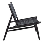 Safavieh Soleil Leather Woven Accent Chair , ACH1001 - Black Leather/Black