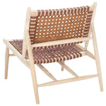 Safavieh Soleil Leather Woven Accent Chair , ACH1001 - Cognac / Natural