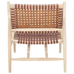 Safavieh Soleil Leather Woven Accent Chair , ACH1001 - Cognac / Natural