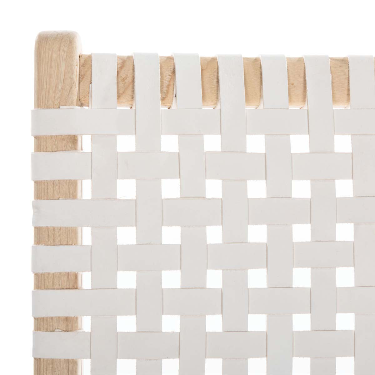 Safavieh Luna Leather Woven Accent Chair , ACH1002 - White Leather/Natural