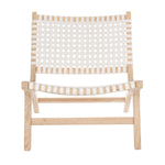 Safavieh Luna Leather Woven Accent Chair , ACH1002 - White Leather/Natural