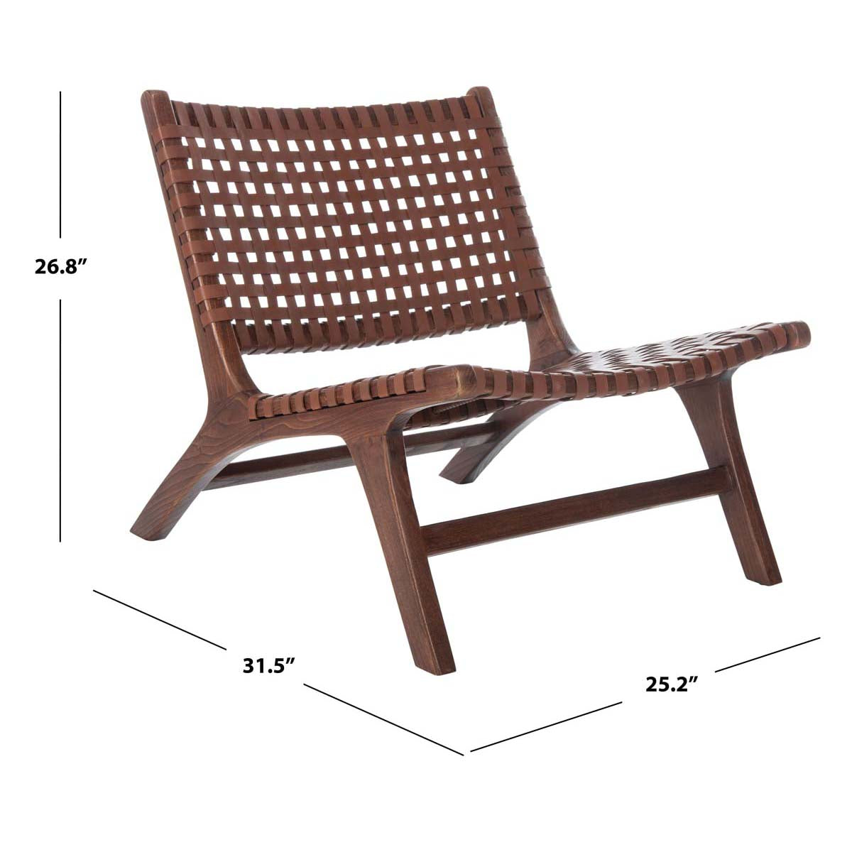 Safavieh Luna Leather Woven Accent Chair , ACH1002